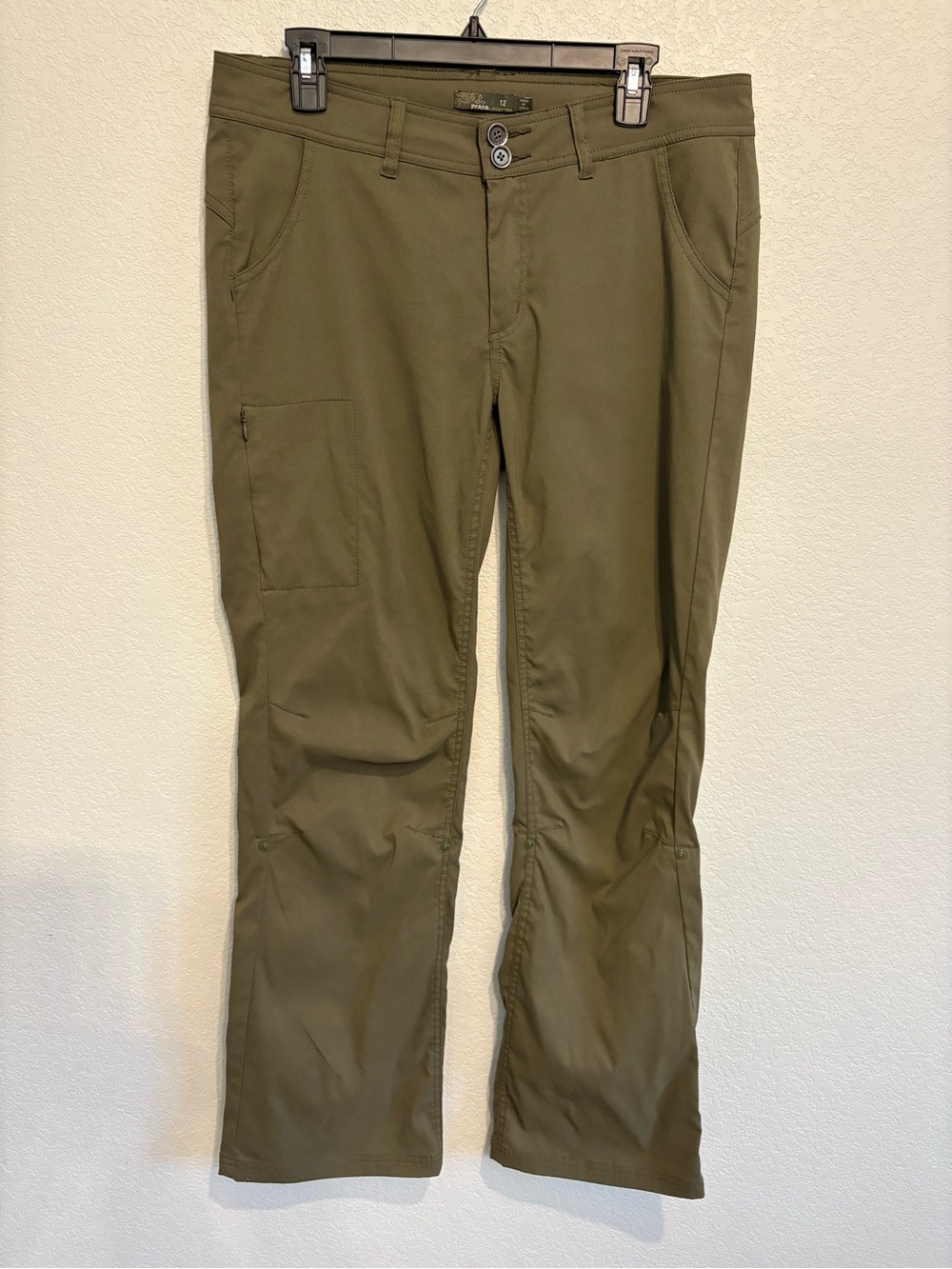 prAna Women’s Hiking Size 12 Olive Green Utility Stretch Pants - Picture 2 of 15